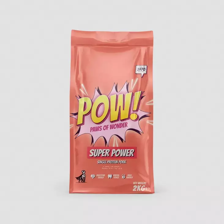 Super Power single protein Pork POW! - Koiran kuivaruoat aikuisille koirille - 039354 - 3
