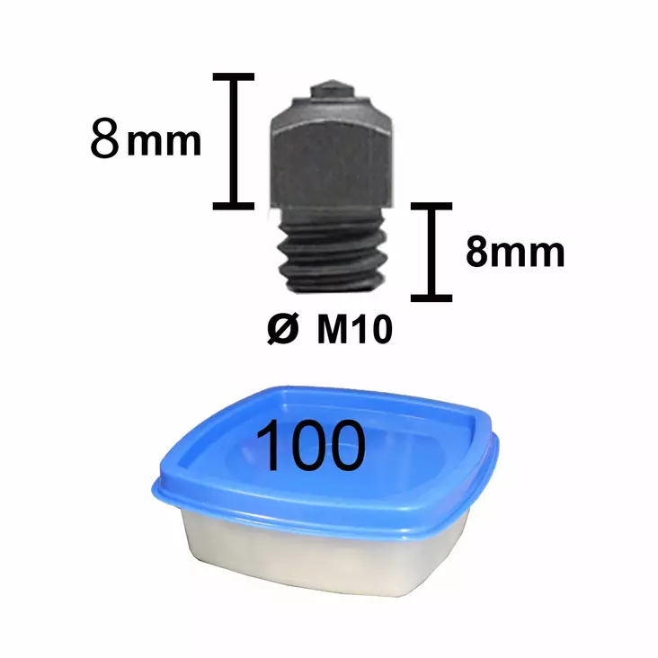 Hokki Nr.11 8mm 8/M10 Tuna - Hevosenkengän hokit ja hokkiavaimet - 049124 - 1