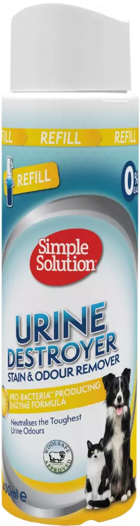 Täyttöpullo Tahran- ja hajunpoistaja Urine Distroyer 400ml Simple Solution Refill - Puhtaanapito, pesuaineet, pissialustat - 057524 - 1