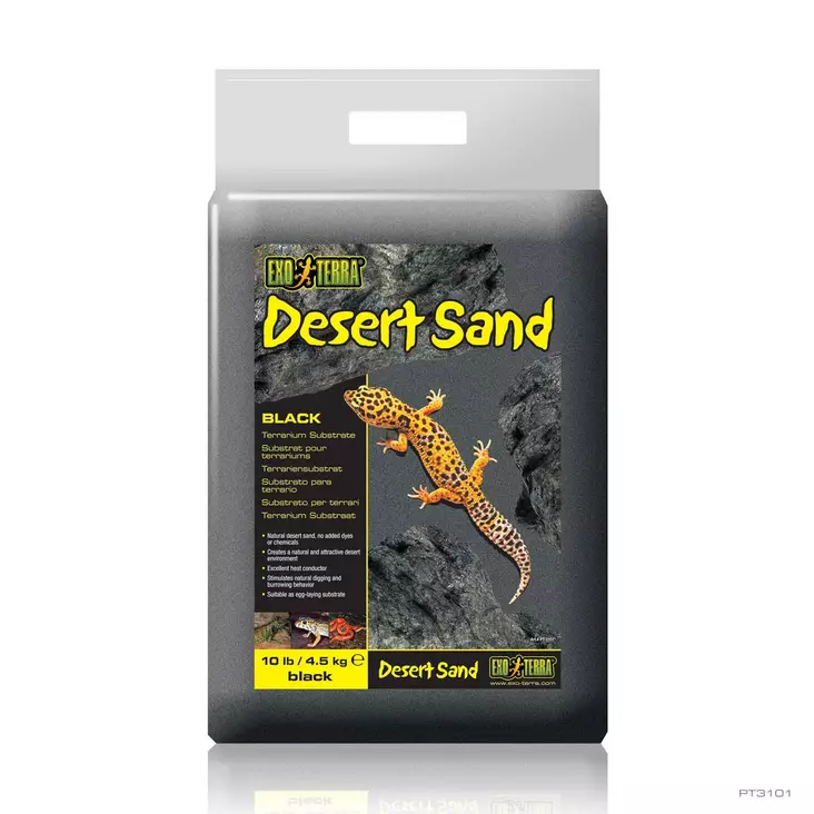 Terraariohiekka Desert Sand 4,5kg musta ExoTerra - Terraarion tarvikkeet ja kuivikkeet - 044594 - 1
