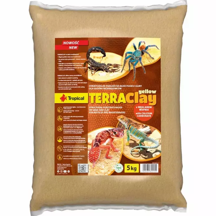 Terraclay 5kg keltainen Tropical - Terraarion tarvikkeet ja kuivikkeet - 051544 - 1