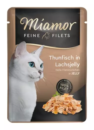 Tonnikalaa Lohihyytelössä 100g Fine Filets Miamor - Aikuisten kissojen säilykkeet - 045484 - 1