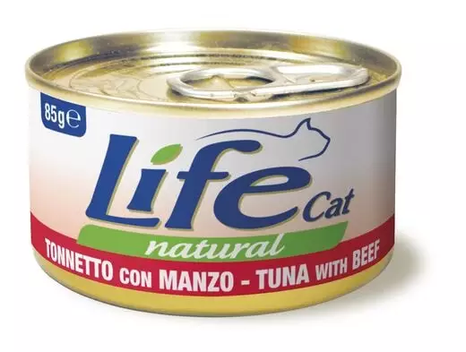 Tonnikala & nauta 85g LifeCat - Aikuisten kissojen säilykkeet - 003874 - 1