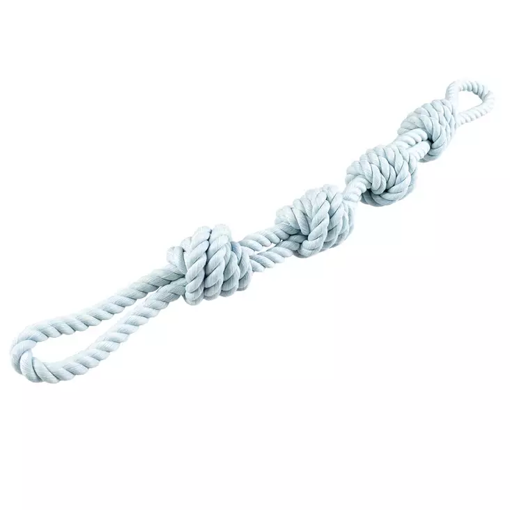 Tuplaköysi Flossy 4 solmua 74cm 500g sininen Duvo+ - Koiran köysilelut - 054944 - 1