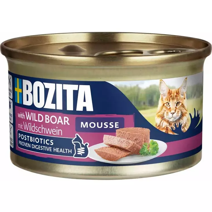 Villisika 85g mousse Bozita cat - Aikuisten kissojen säilykkeet - 053834 - 1