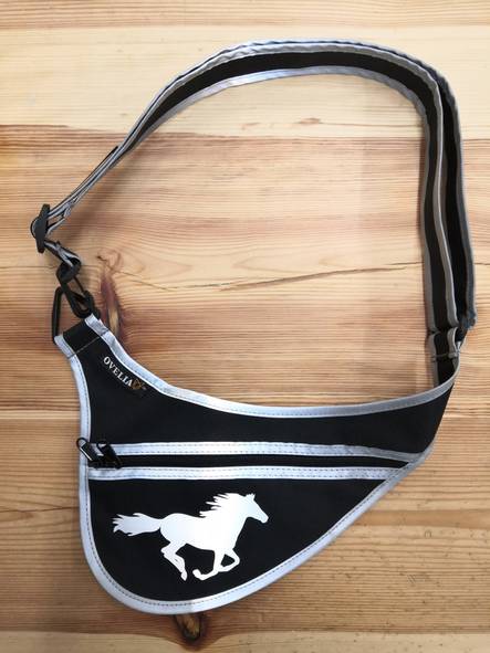 Heijastinolkavyö Ovelia PLUS hevonen-siluetti musta - Eläinihmisen heijastimet ja turvavalot - 027475 - 1