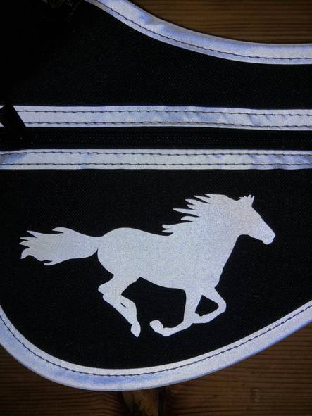 Heijastinolkavyö Ovelia PLUS hevonen-siluetti musta - Eläinihmisen heijastimet ja turvavalot - 027475 - 2