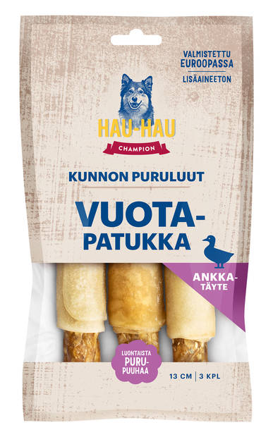 Kunnon puruluut Vuotapatukka ankka 13cm 3kpl Hau Hau Champion - Koirien puruluut - 030115 - 1