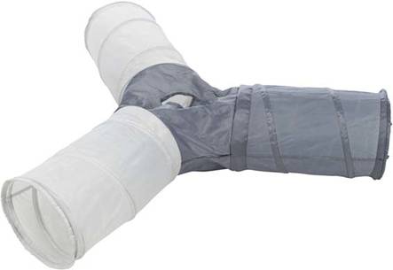 Leikkitunneli 3 haaraa 50x22cm nylonia harmaa valkoinen Trixie - Kissan tunnelit, putket ja pussit - 008645 - 4