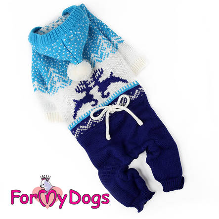 Neulehaalari Porot sininen For My Dogs - Koiran haalarit - 026395 - 1
