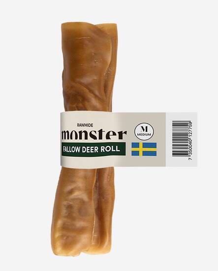 Puruluu Rawhide Fallow Deer Roll M 15cm KPL monster - Koirien puruluut - 039455 - 1