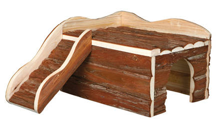 Puutalo Ineke 38x25x50cm rampilla Trixie - Pieneläinten pesät ja pedit - 023925 - 1