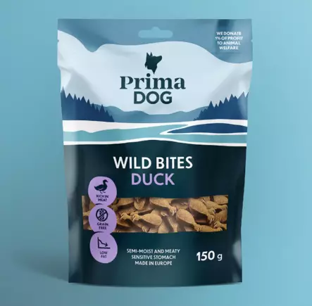 Ankka Auringonhattu 150g Wild Bites PD - Koiran herkut ja makupalat - 057275 - 1