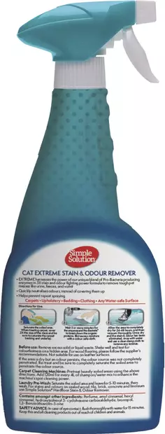 Extreme Stain & Odour Remover for cats 500ml Simple Solution - Kissakodin hajunpoisto, siivous - 057525 - 2