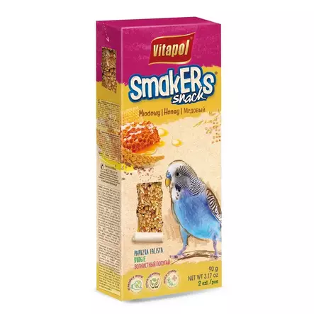 Herkkutangot hunajalla undulaateille 2x90g Smakers Vitapol - Lemmikkilintujen herkut ja tähkät - 055085 - 1