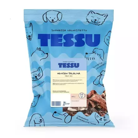 Hevosen palaliha 800g pakaste Tessu - Koiralle pakastelihat ja -elimet - 055735 - 1