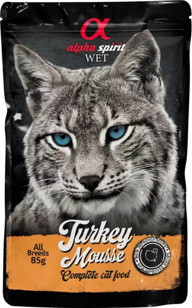 Kalkkunamousse 85g pss alphaSpirit cat - Aikuisten kissojen säilykkeet - 026965 - 3