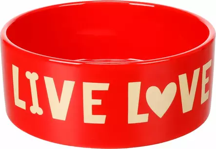 Keramiikkakuppi Liloba 1,6L punainen Flamingo - Koiran keramiikkakupit - 055575 - 1