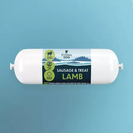 Lammas viljaton treenimakkara 80g PrimaDog - Koiran herkut ja makupalat - 059015 - 1