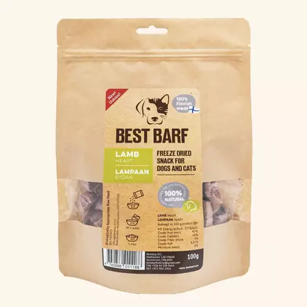 Lampaan sydän 100g Best Barf - Koiran herkut ja makupalat - 045355 - 1