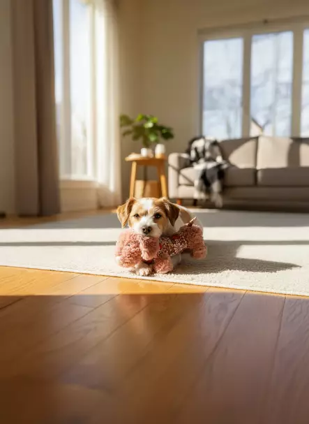 Pehmokoira Rozette 35cm pinkki Flamingo - Koiran pehmolelut - 056255 - 2