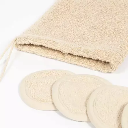 Pesu- / puhdistussetti kinnas + 4 lappua puuvillaa Japandi beig Noir Ebi - Koiran puhdistusliinat ja kuivapesu - 054945 - 1