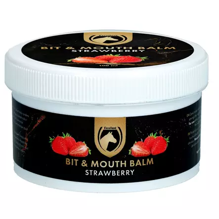 Kuolain- ja suupielivoide Bit & Mouth Balm Strawberry 100ml Excellent Horse - Hevosen ihonhoitoaineet - 056415 - 1