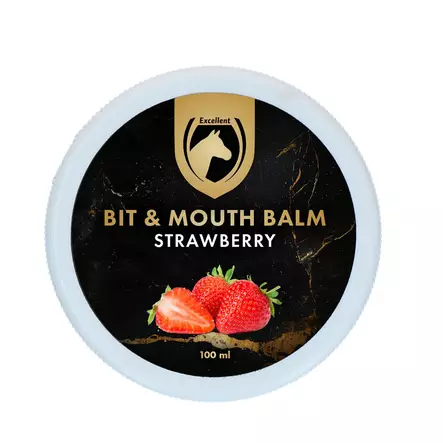 Kuolain- ja suupielivoide Bit & Mouth Balm Strawberry 100ml Excellent Horse - Hevosen ihonhoitoaineet - 056415 - 2