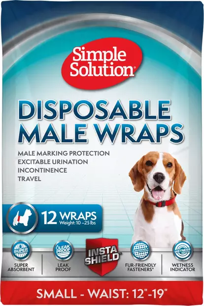 Urosvyö kertakäyttöinen Disposable Male Wraps 12kpl Simple Solution - Juoksuaika- ja pissasuojat - 057535 - 1