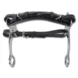 Hackamore lyhyet varret musta nahka / teräs Hansbo Sport - Kuolaimettomat kuolaimet hevoselle - 005135 - 2