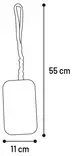 Kaninkarvapatukka Furtra Chaser joustokahvalla 55x11cm värimix Flamingo - Koiran pehmolelut - 055505 - 6