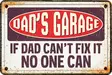 Metallikyltti "Dad's Garage. If dad can't fix it, no one can" 30x20cm Flamingo - Varoitus- ja huomiokyltit - 059315 - 1