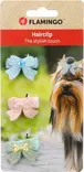 Rusetti Becca klipsillä 4cm 3kpl värimix Flamingo - Lenkit, rusetit, klipsit, koristeet - 059085 - 3