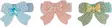 Rusetti Becca klipsillä 4cm 3kpl värimix Flamingo - Lenkit, rusetit, klipsit, koristeet - 059085 - 1
