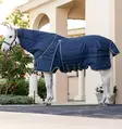 Talliloimi Rambo Optimo Stable Plus 200g irrotettavalla kaulakappaleella navy-thunderstorm grey & silver Horseware - Hevosen toppatalliloimet - 055405 - 1