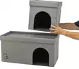 Talopesä rivi- ja kerrostalo Kimy 1,5krs 76x72x37cm harmaa Trixie - Kissan pesä-, iglu- ja riippupedit - 055595 - 20