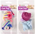 Villapallo 2kpl Wille 4,5cm helinällä värimix Flamingo - Kissan pallot - 055455 - 2