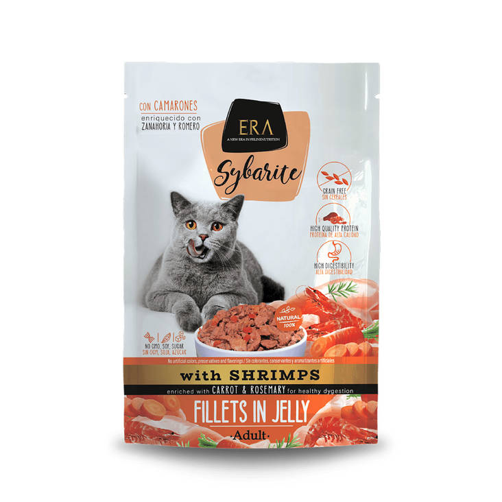 Adult Cat Shrimp 85g hyytelö pss Sybarite ERA - Aikuisten kissojen säilykkeet - 038395 - 1