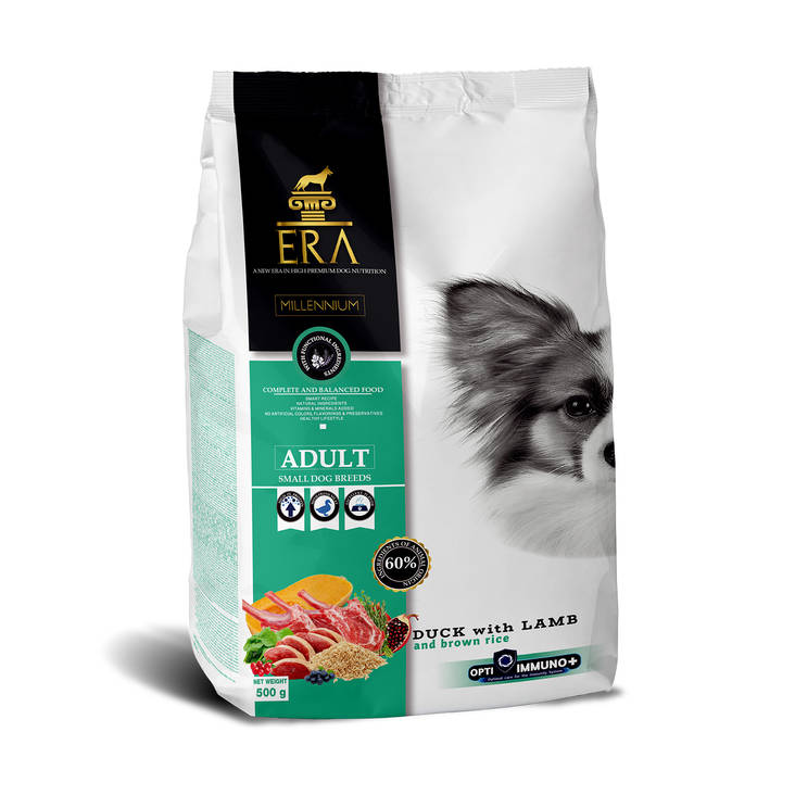 Adult Duck & Lamb Small Breed 500g Millennium ERA - Koiran kuivaruoat aikuisille koirille - 038375 - 1