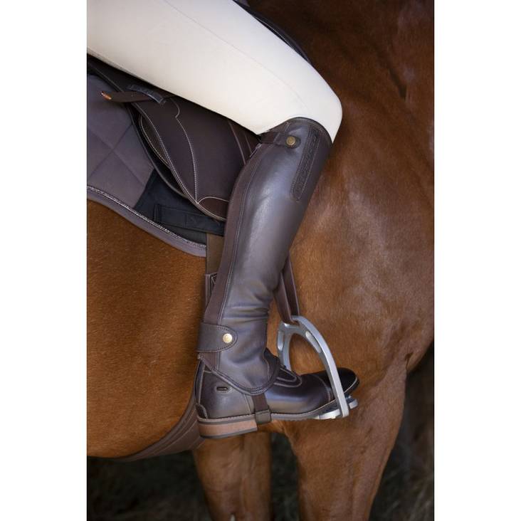 Chapsit nahkaa Soft ruskea Equitheme - Saappaanvarret ja chapsit - 026435 - 1