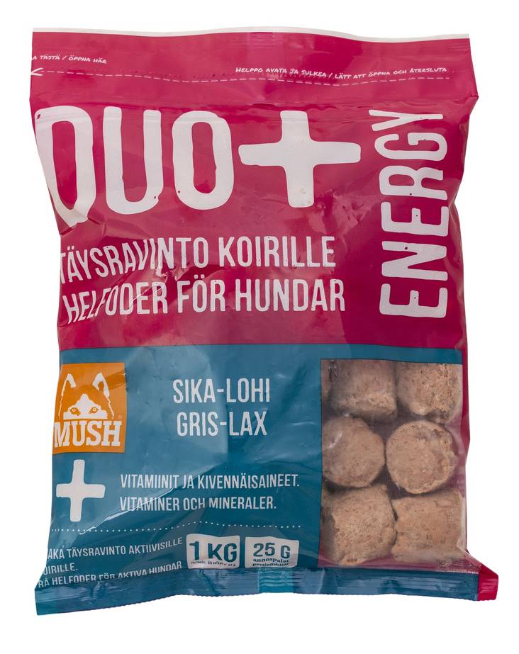 DUO+ ENERGY pullat sika lohi MUSH - Pakaste täys- ja täydennysravinnot - 015215 - 1