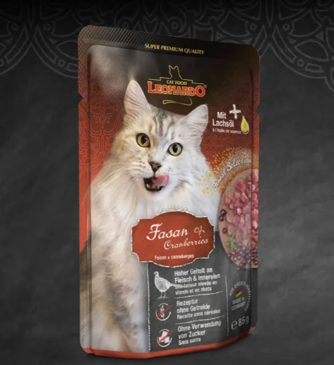 Fasaani karpalo 85g pss Leonardo - Aikuisten kissojen säilykkeet - 020275 - 1