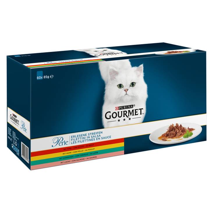 Gourmet Perle Mini Filets 60x85g kastike - Aikuisten kissojen säilykkeet - 007045 - 2
