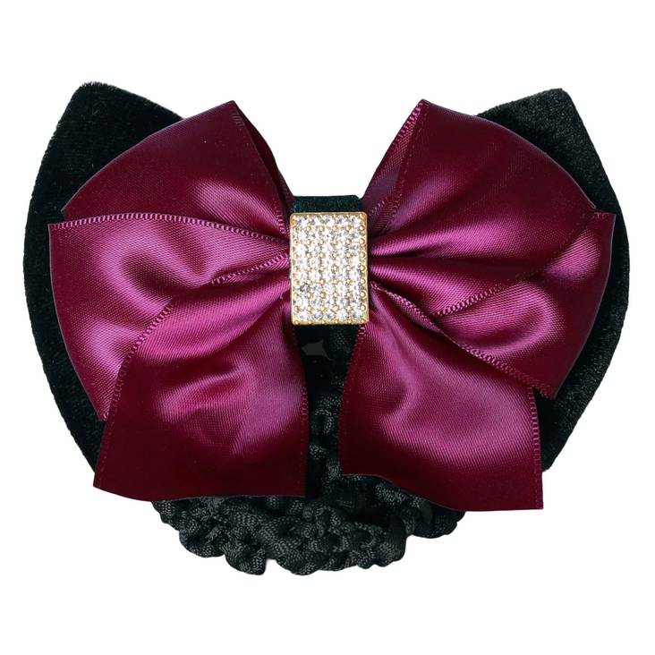 Hiusrusetti burgundi strassikeskiöllä SD - Ratsastajan asusteet - 034645 - 1