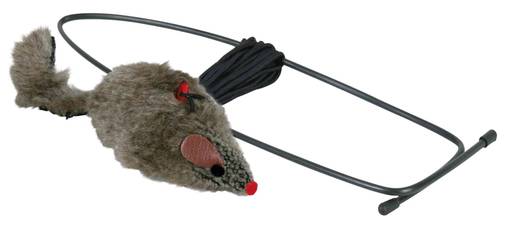 Karvahiiri 8cm ripustimella 1,9m Trixie - Kissan hiiret, linnut, perhoset ym. - 009465 - 1