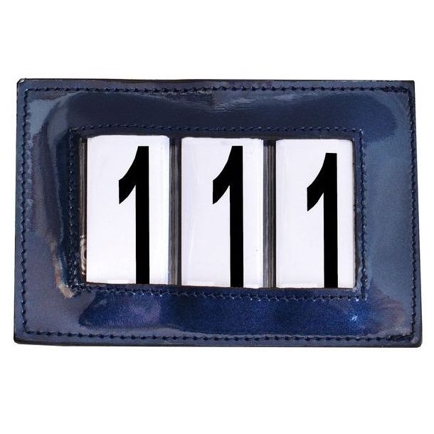 Kilpailunumero kiiltonahka navy SD - Ratsastajan asusteet - 025355 - 1