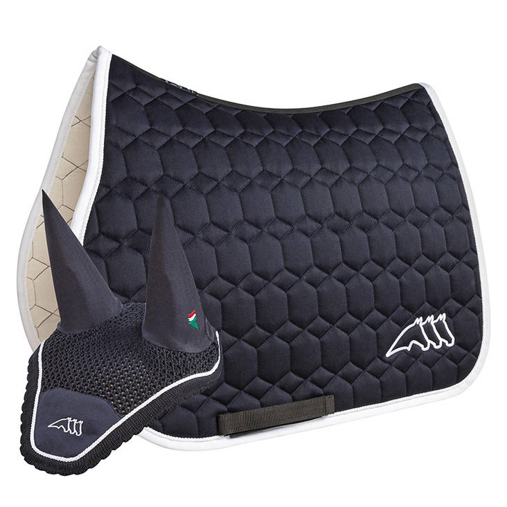 Koulusatulahuopa tummansininen/valkoinen Full Equiline - Ratsun satulahuovat ja romaanit - 024845 - 1