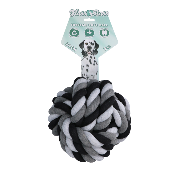 Köysipallo Dental 24cm 2kg Floss Boss - Koiran köysilelut - 035345 - 3