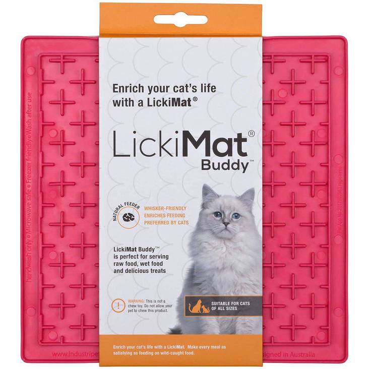 LickiMat Cat Buddy 20x20cm pinkki - Kissan aktivointilelut - 038745 - 1