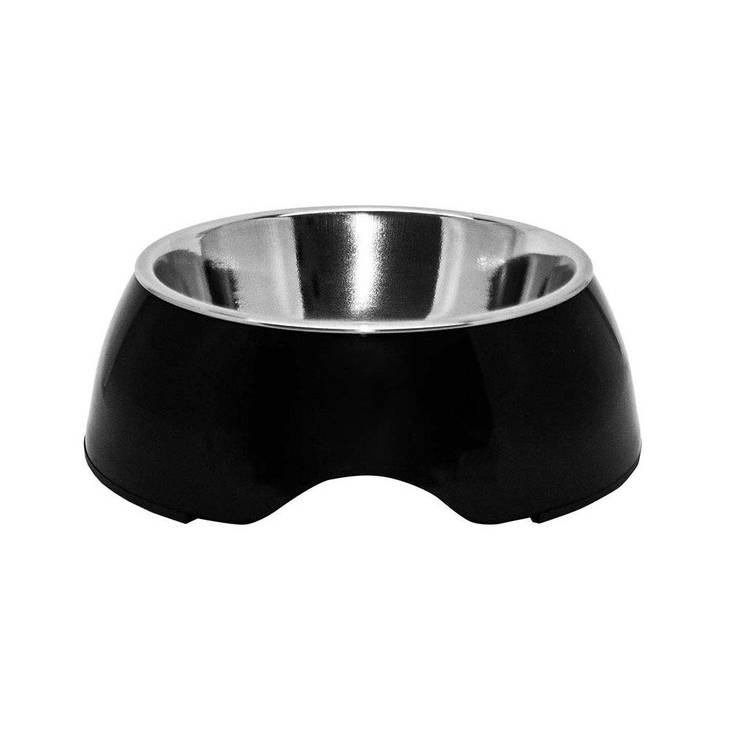 Metallikuppi musta reuna Ozami - Koiran metallikupit ja telineet - 031395 - 1